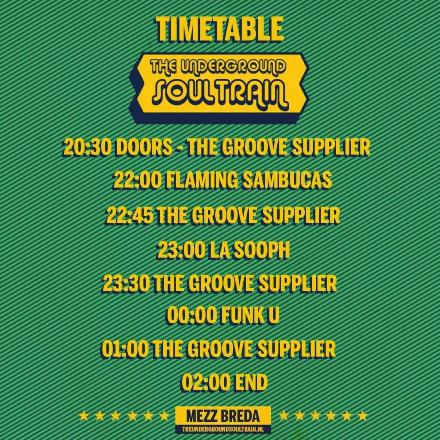 Timetable The Underground Soul Train